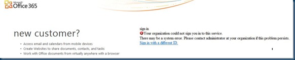 O365 OrgID Error